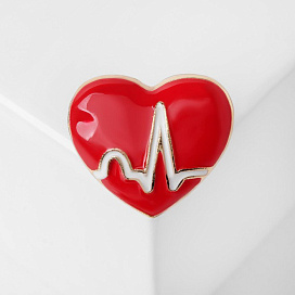 Брошь Сердце (кардиограмма)